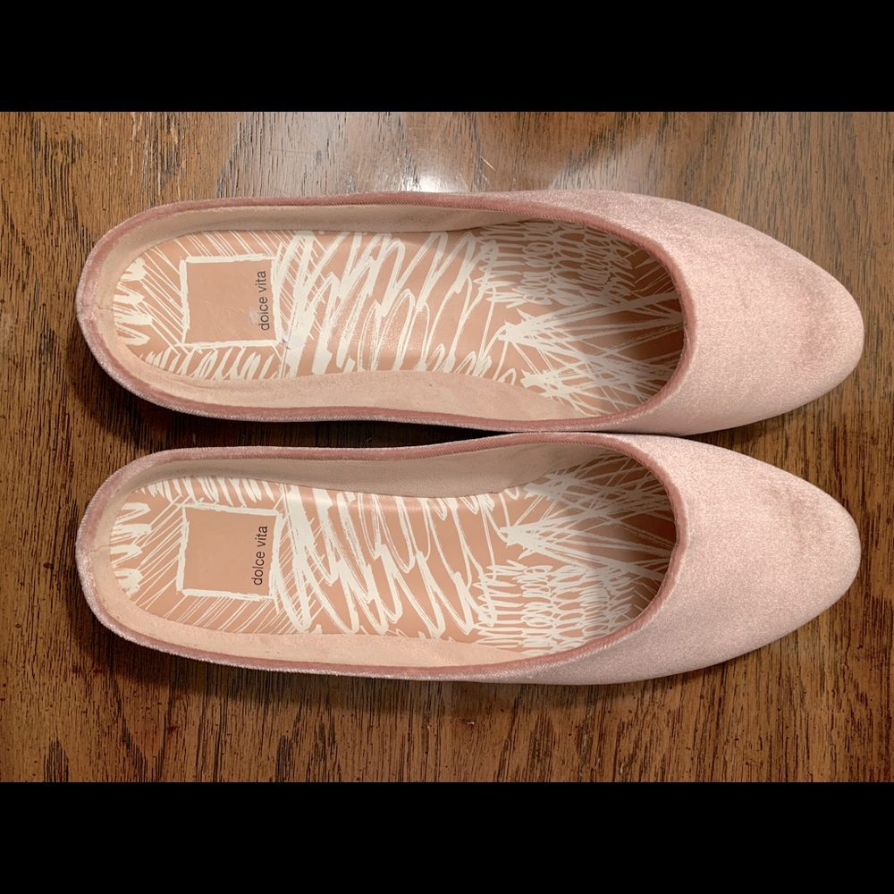 NWB Dolce Vita Pali rose velvet mule - size 10